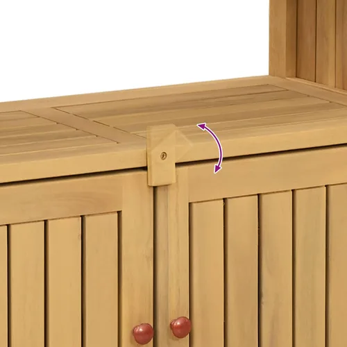 Vista 5 de vidaXL Garden Console Table Light Acacia 31.50 x 13.78 x 29.53 in