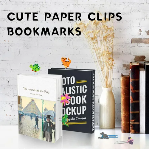 Vista 2 de Marcapáginas de animales lindos, 12 piezas únicas y divertidas, clips de papel para niños, adolescentes, niños, niñas, estudiantes (dinosaurio)