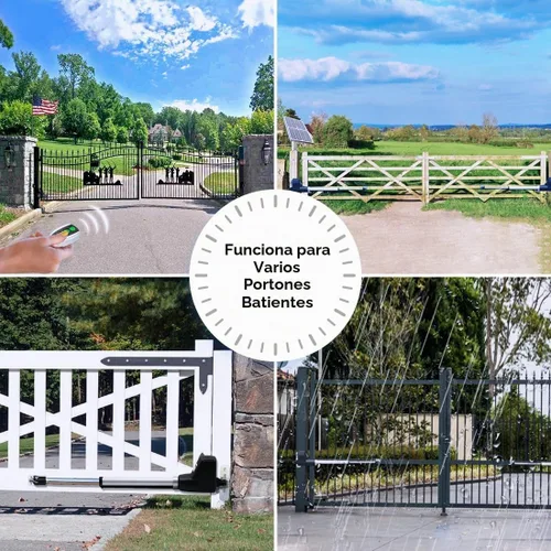 Vista 7 de TOPENS AT6132S - Abridor solar de doble puerta oscilante, motor de puerta automático de servicio medio para puertas batientes dobles de hasta 18