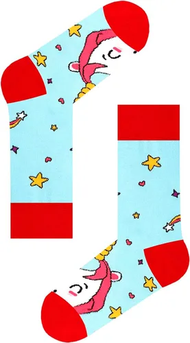 Vista 6 de Zmart Paquete de calcetines de animales para niñas, regalos de llama y unicornio, calcetines de corgi y pollo, 5 pares para niños