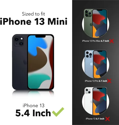 Vista 2 de ZAGG InvisibleShield Glass Elite Privacy - Protector de pantalla de privacidad de 360 a 4 vías, hecho para Apple iPhone 13 Mini, protección contra