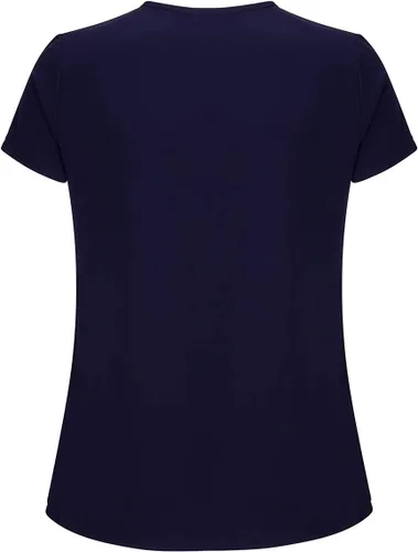 Vista 3 de Natural Uniforms - Conjunto fresco y elástico de ropa quirúrgica con camisa cuello en V y pantalón cargo para mujer, tallas regulares y pequeñas