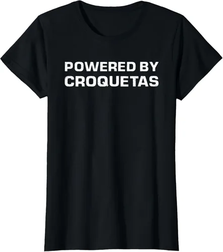 Vista 9 de Camiseta de manga corta con diseño de Croquetas cubanas Negro