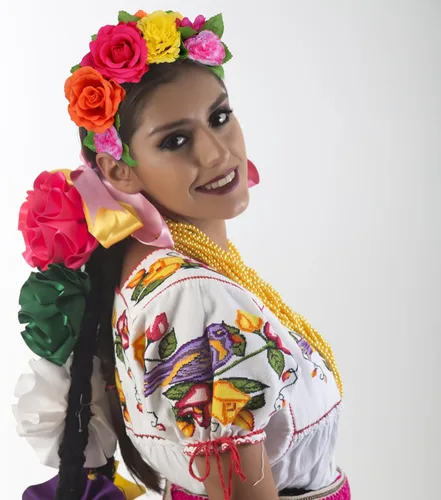 Vista 22 de DreamLily Frida Kahlo NC26 - Diadema con corona de rosas mexicanas para disfraz de fiesta de Halloween