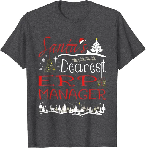 Vista 12 de ERP Manager Xmas Job Cute Christmas T-Shirt