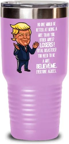 Vista 12 de Trump Future Wife Propuesta de vaso aislado regalos nadie sería mejor en ser una esposa que tú, divertido regalo de boda idea para esposa a ser
