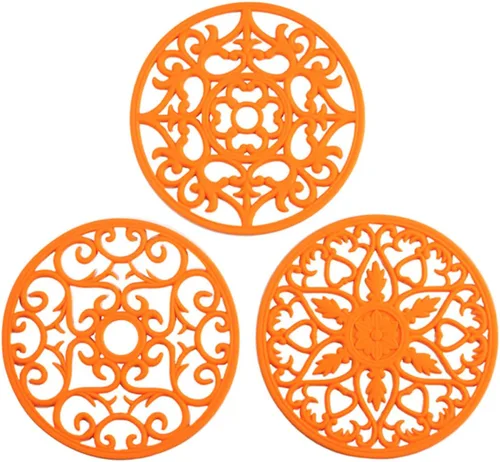 Vista 10 de Salvamanteles de silicona para platos calientes, ollas calientes y almohadillas, protege la encimera de ollas calientes y sartenes que salen
