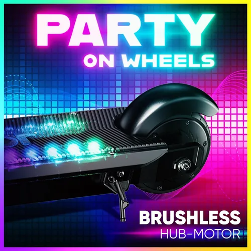 Vista 4 de Razor Sonic Glow Scooter eléctrico negro con luces LED y altavoz inalámbrico Bluetooth