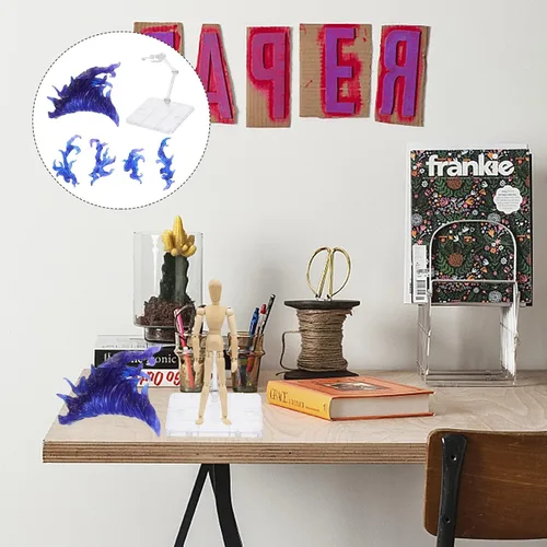 Vista 8 de iplusmile - Figura de acción con efecto de llama con accesorios de efectos especiales de fuego, base de soporte estable para modelo de bricolaje