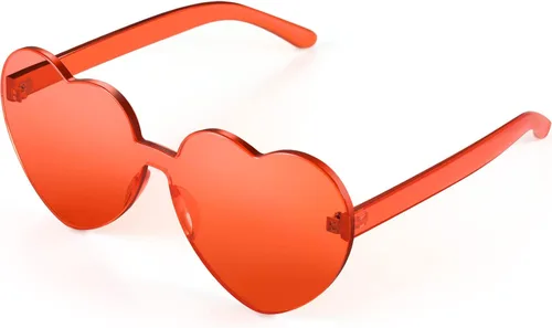 Vista 19 de Maxdot Heart Shaped Sunglasses for Women Transparente