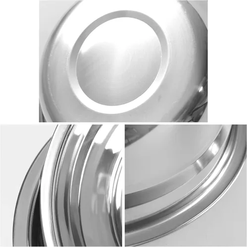 Vista 4 de 4 paquetes de cuencos de acero inoxidable para mezclar, cuencos para servir, 8.66 pulgadas