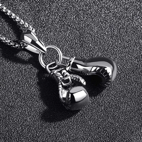 Vista 6 de Collar para hombre con dije de cadena de acero inoxidable 316L punk M