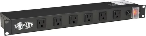 Vista 12 de Tripp Lite Regleta de alimentación PDU para montaje en rack de 12 tomas, enchufes frontales y traseros de grado de red, 15A, 120V, cable de 15 pies