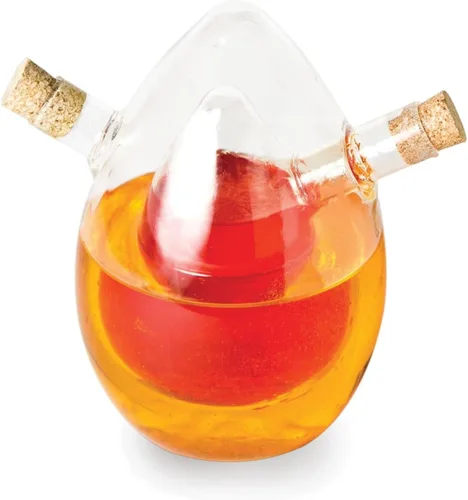 Vista 6 de Fox Run 7053 Run Bubble Design - Botella de aceite y vinagre, burbujas, transparente