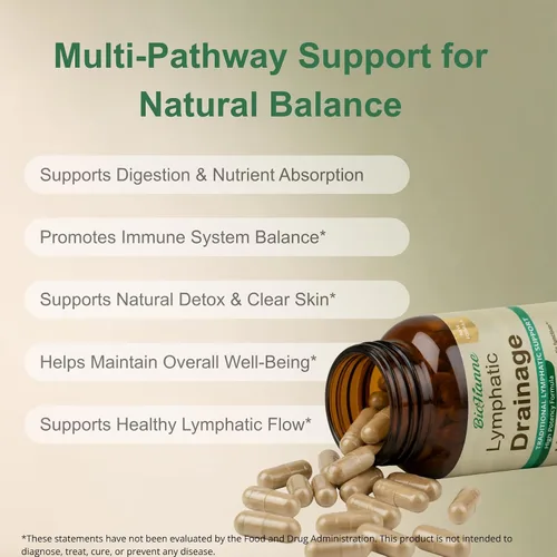 Vista 4 de Lymphatic Drainage Supplements for Daily Lymphatic Support, 60 Capsules