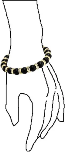 Vista 3 de Bling Jewelry Pulsera elástica apilable con perlas simuladas blancas, rosadas, negras, para mujer, con espaciador chapado en oro y plata