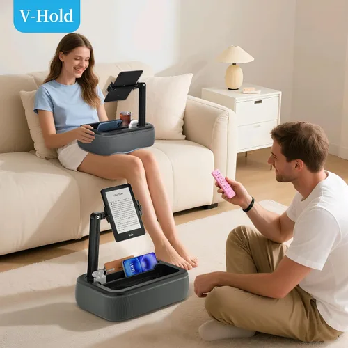 Vista 6 de V-Hold - Soporte de almohada para tableta, soporte de almohada Kindle con cuenco para aperitivos, soporte para tablet para regazo en la cama