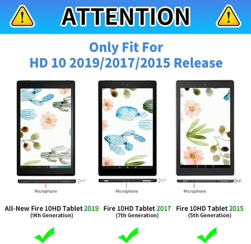 Vista 99 de Funda para tablet Kindle Fire 7 2019/2017 lanzamiento 9ª/7ª generación 7 pulgadas, ligera, protectora de piel sintética, cubierta inteligente