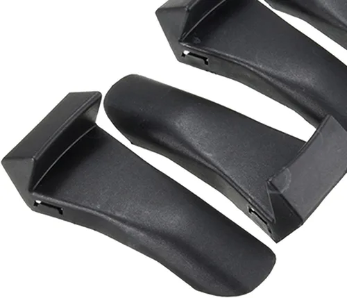 Vista 3 de Generic Juego de 4 piezas de plástico negro insertos de abrazadera de mordaza protector de llanta de rueda protectores para cambiadores de neumáticos