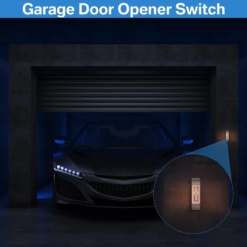 Vista 6 de Enhon 1 paquete de botón de timbre de puerta de metal, botón de timbre de puerta de metal resistente con luz LED cálida, timbre de garaje compatible
