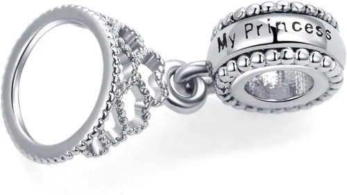 Vista 2 de Dije de corona para mi princesa reina compatible con pulseras Pandora