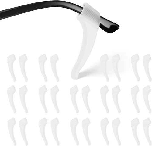 Vista 10 de SMARTTOP 20 Pairs Anti-Slip Eyeglass Ear Grips Hook Comfortable Silicone Elastic Eyeglasses Temple Tips Sleeve Retainer-For Eyewear Sunglasses Negro