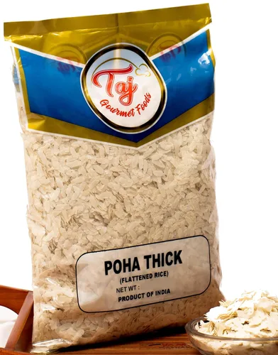 Vista 2 de TAJ Indian Poha Powa Arroz aplanado (grueso, 4 libras)