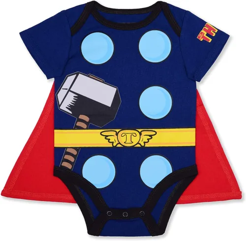 Vista 2 de Marvel Avengers - Conjunto de body y pantalón deportivo para recién nacido y bebé, azul, azul marino, rojo, verde, negro, gris