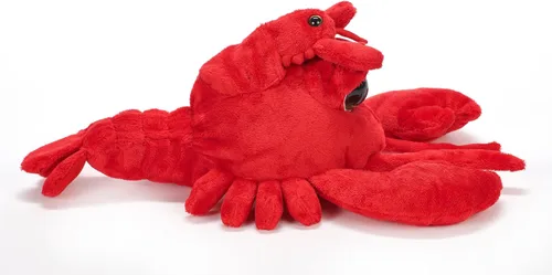 Vista 2 de The Petting Zoo Peluche de langosta para mamá y bebé, regalos para niños, animales del océano Pocketz, juguete de peluche de langosta de 15 pulgadas