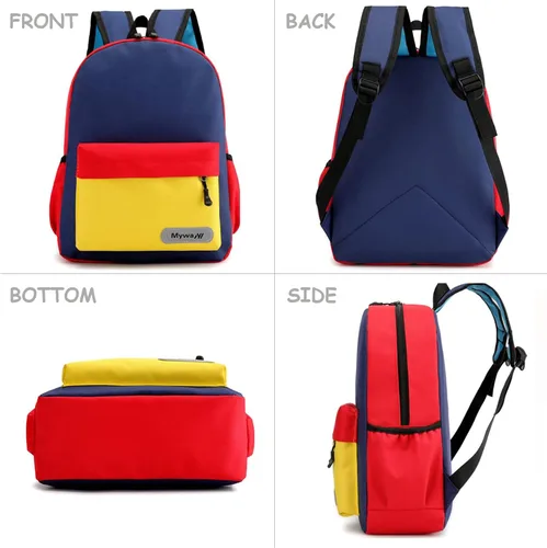 Vista 2 de Mochila ligera para niños y niñas preescolares, Negro-a