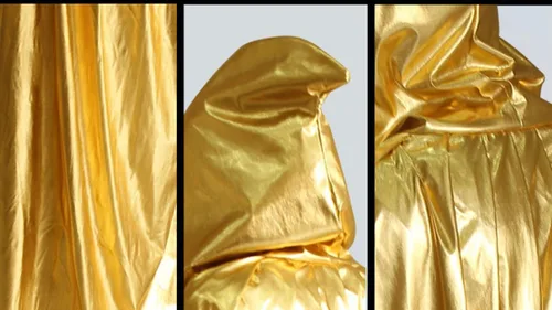 Vista 3 de Capa unisex con capucha, bata familiar, disfraces de longitud completa dorado (Gilded Gold)