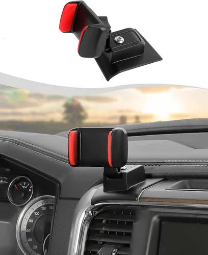 Vista 10 de Hoolcar Soporte para teléfono Ram Dash con bandeja de almacenamiento, compatible con Dodge Ram 2018-2023, accesorios interiores