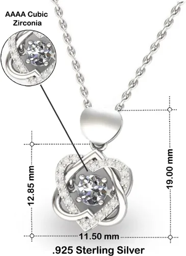 Vista 5 de Para mi reina, gracias por existir, regalo para esposa, novia, mujer, prometida - Corazon de Plata, Zinc chapado en plata.