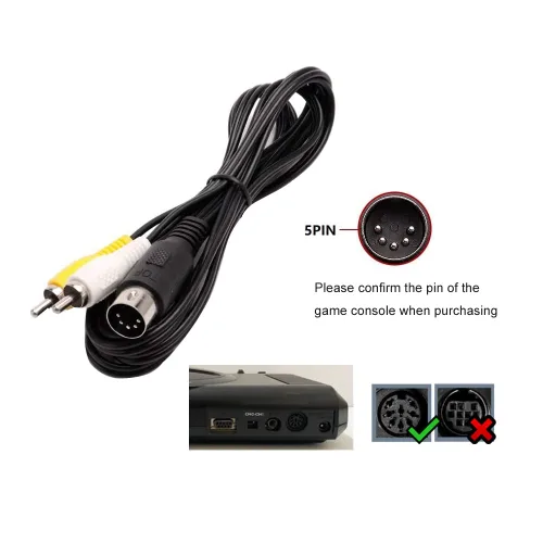Vista 5 de WiCareYo AV Audio Video Composite TV Cable for Genesis 1 Mega Drive Master System