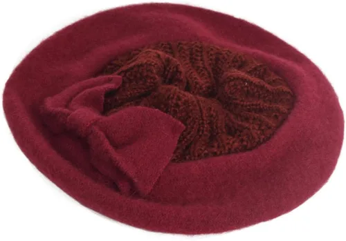 Vista 27 de VECRY - Gorro 100% de lana para mujer, boina de fieltro tipo campana, gorro de vestir para invierno