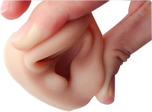 Vista 3 de Modelo de oreja de silicona suave para audífono 1:1 modelo de oreja humana modelo de simulación, accesorios de exhibición de herramientas de 1 pieza