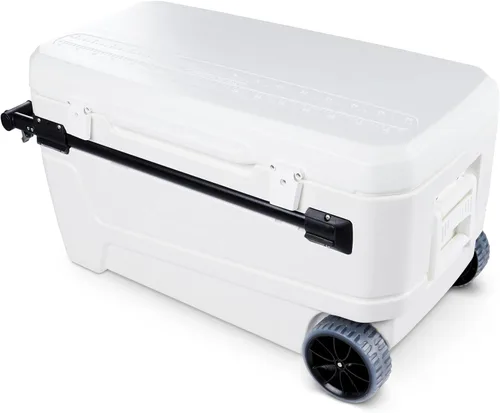 Vista 8 de Igloo Maxcold Glide 110 Qt - Hielera con ruedas de carcasa rígida aislada