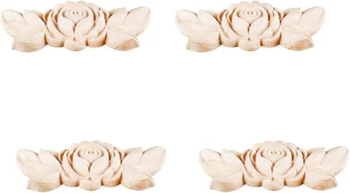 Vista 13 de 4PCS madera tallada Onlay Appliques DIY decoración de muebles, 05
