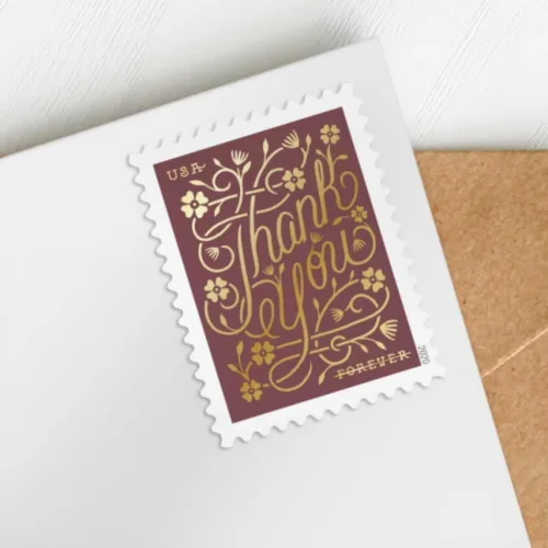 Vista 2 de USPS Thank You (Hoja de 20) Sellos Postage Forever 2020 Scott #5519-5522