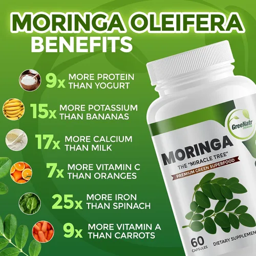 Vista 2 de Extracto de hojas oleifera Pure Moringa en cápsulas, 1