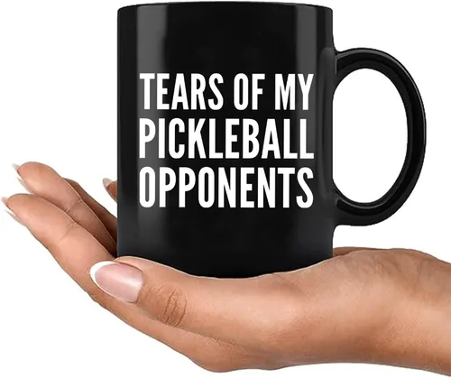 Vista 8 de Panvola Tears of My Pickleball Opponents - Taza de cerámica para café, regalo para jugador deportivo, abuelo, abuela, marido, esposa, mamá, papá
