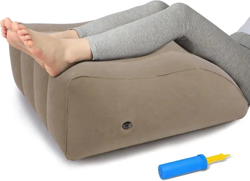 Vista 10 de Almohada inflable de elevación de piernas, almohada de cuña para dormir, almohada de cuña portátil, mejora la circulación y reduce la hinchazón