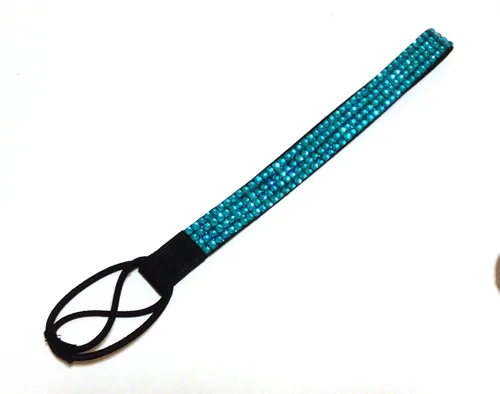 Vista 6 de WigsPedia Diadema elástica de cristal con diamantes de imitación, 4 filas, banda elástica para el cabello para mujer (verde bosque)
