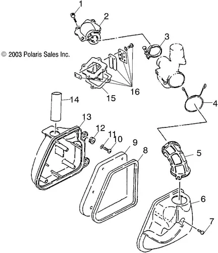 Vista 3 de Polaris 0450073 Elemento limpiador de aire 1-6 50 90 Sportsman Scrambler 200 Predator