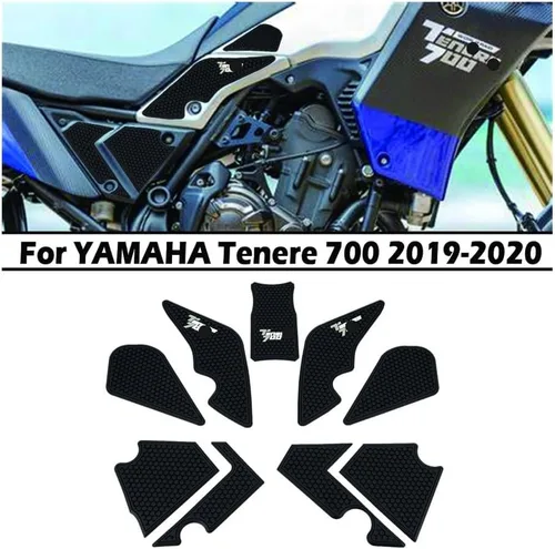 Vista 2 de Junta de depósito de combustible para motocicleta, antideslizante, para tanque de combustible, adhesivo de goma para Yamaha y aha Tenere 700 T700 1