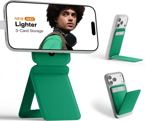 Vista 49 de MOFT Soporte de trípode para teléfono para iPhone, soporte para iPhone multiángulo, soporte para teléfono ligero y portátil, imanes fuertes, cuero