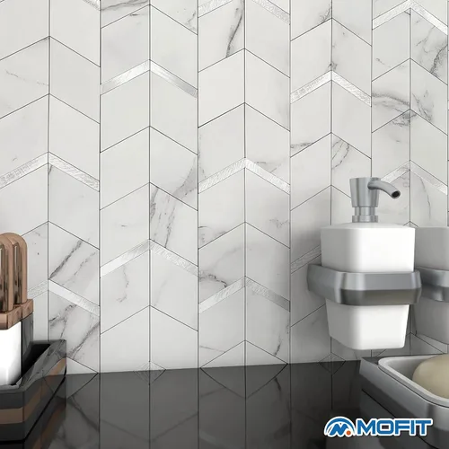 Vista 3 de MOFIT Protector contra salpicaduras despegar y pegar para cocina, panel de pared 3D azulejo despegar y pegar autoadhesivo protector contra