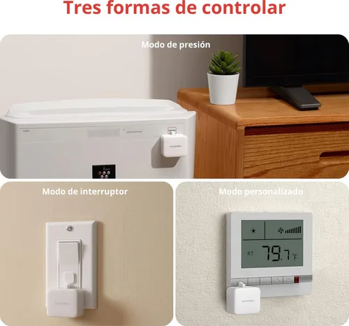 Vista 8 de Switchbot Empujador de botón de interruptor inteligente (Bluetooth): Fingerbot para interruptor basculante/botones unidireccionales, control