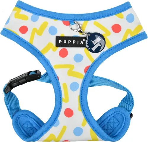 Vista 11 de Puppia Arnés para perro sobre la cabeza de moda de primavera y verano, Aqua_Fete, talla M