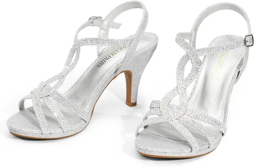 Vista 2 de Dream Pairs, Amore - Sandalias modernas para mujer, con tacón de aguja y puntera abierta